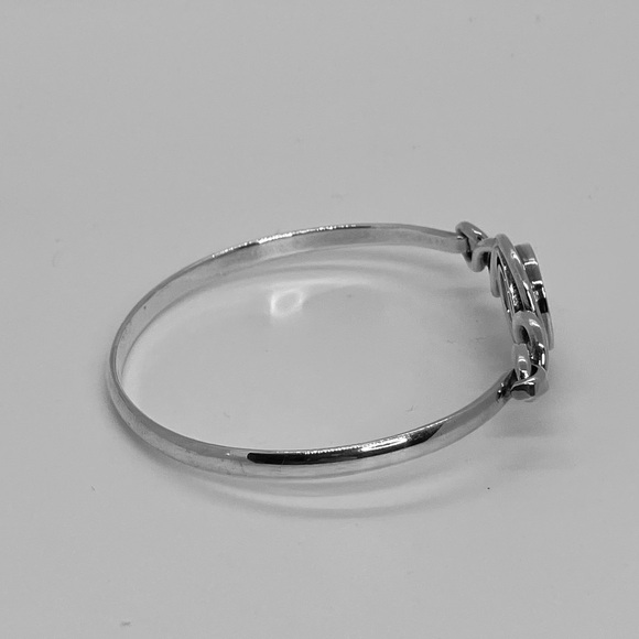 925 Sterling Silver Infinity Design Pinch Bracelet Bangle Fits Kameleon Jewelpop - Picture 4 of 12